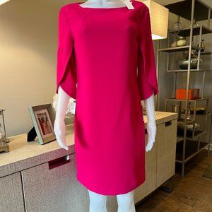 Trina Turk Fuchsia Tulip-Sleeve Shift Dress